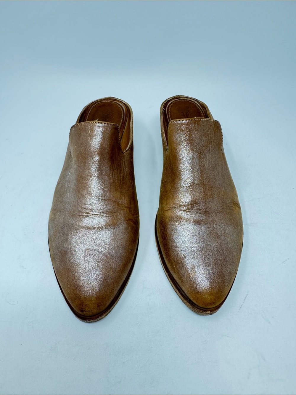 Frye Ray Mule, Silver/Multi Leather Size 8 - Picture 2 of 9